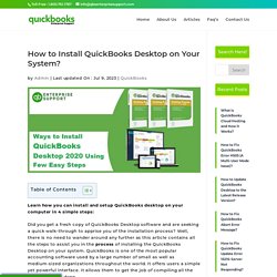 Install and Setup QuickBooks Desktop (Dowanload & Activation)