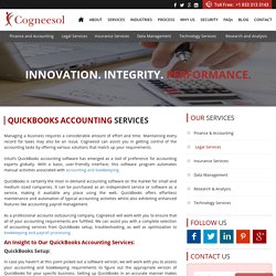QuickBooks Accounting and Bookkeeping Services - Cogneesol