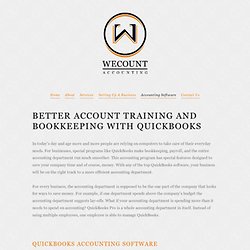 Use Quickbooks For Better Account Training & Bookkeeping — WeCount