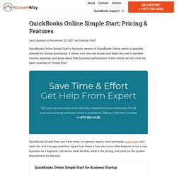 QuickBooks Online Simple Start for Business Startup