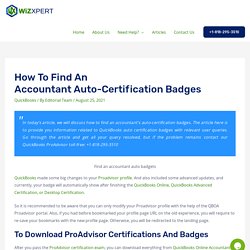 How to Find QuickBooks Accountant Auto-Certification Badges