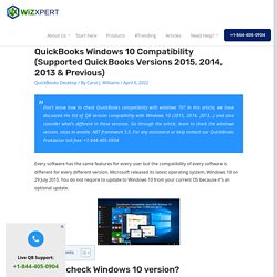 QuickBooks Compatibility With Windows 10 - (2015, 2014)