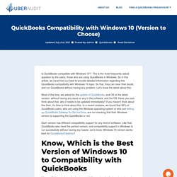 QuickBooks Compatibility with Windows 10 (Version to Choose)