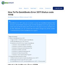 Fix QuickBooks Error 3371: QB Couldn't Load The License Data