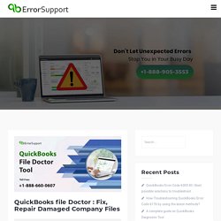 QuickBooks file Doctor : Fix, Repair Damaged Company Files