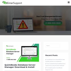 QuickBooks Database Server Manager Download & Install