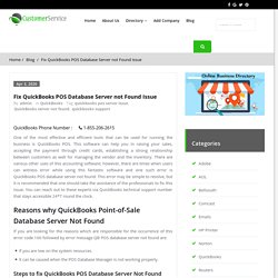 Fix QuickBooks POS Database Server not Found Issue