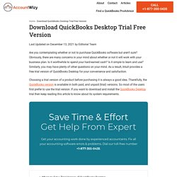 QuickBooks Desktop Trial Free Version - Download & Install