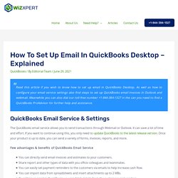 How To Set Up Email In QuickBooks Desktop - Explained
