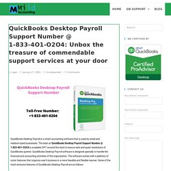 QuickBooks Desktop Payroll Support Number @ 1-833-4O1-O2O4