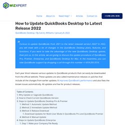 How to Update QuickBooks Desktop to Latest Release 2021