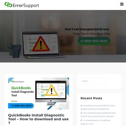 QuickBooks Diagnostic Install Tool - How to download and use ?