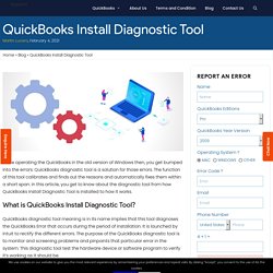 QuickBooks Install Diagnostic Tool - Download and Install