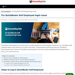 QuickBooks Self-Employed Login and Sign in issue