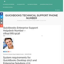 Quickbooks Enterprise Support Helpdesk Number - 1(844).887.9236