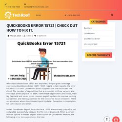 QuickBooks Error 15721