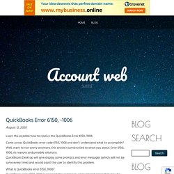 QuickBooks Error 6150, -1006