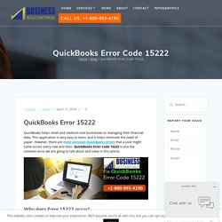QuickBooks Update Error 15222