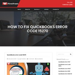 How to fix QuickBooks error code 15270