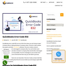 QuickBooks Error Code 832 and best possible ways to fix error
