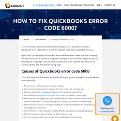 WHAT IS QUICKBOOKS ERROR CODE 6000 AND ITS FIXING STEPS