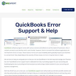 QuickBooks Error Support & Help +1-844-384-1327