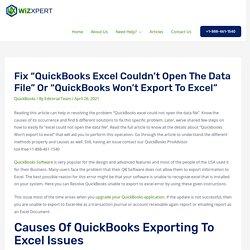 Fix: QuickBooks Excel Could Not Open The Data File Error