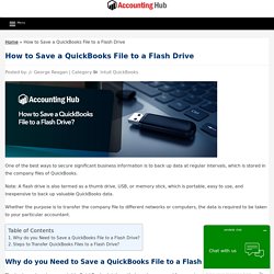 Save a QuickBooks File to a Flash Drive - Solved 1844-313-4856