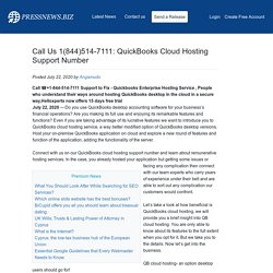 Call Us 1(844)514-7111: QuickBooks Cloud Hosting Support Number