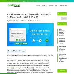 QuickBooks Install Diagnostic Tool - Fix Install Errors Swiftly