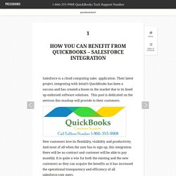 How you can Benefit from QuickBooks – Salesforce Integration