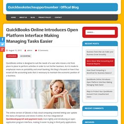 QuickBooks Online Introduces Open Platform Interface Making Managing Tasks Easier