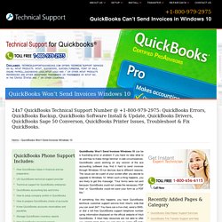 800-979-2975-QuickBooks Won’t Send Invoices Windows 10