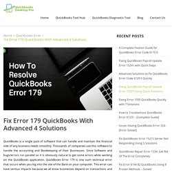 Fix QuickBooks Error 179 With 4 Latest Methods and Tips