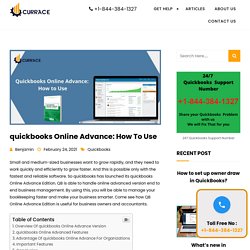 Quickbooks Online Advance: How To Use