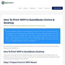 How to Print 1099 in QuickBooks Online & Desktop