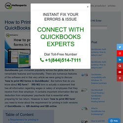 How to print W2 forms in QuickBooks Online?- I8445147111