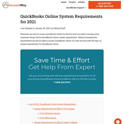 QuickBooks Online System Requirements for 2021