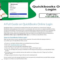 QuickBooks Online Sign In Not Working