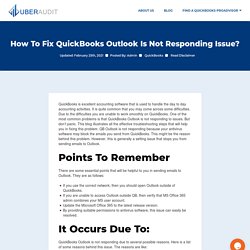 How to fix QuickBooks Outlook is not responding issue?