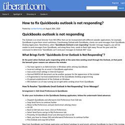 How to fix Quickbooks outlook is not responding?