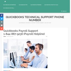 Quickbooks Payroll Support 1-844-887-9236 (Payroll Helpline)