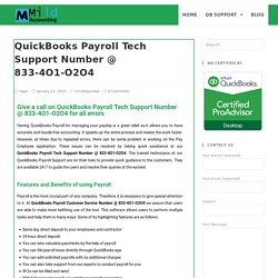 QuickBooks Payroll Tech Support Number @ 833-4O1-O2O4