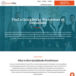 Find a QuickBooks ProAdvisor (QBPA) Certified Consultant