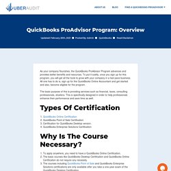 QuickBooks ProAdvisor Program