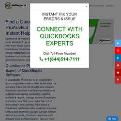 Find a QuickBooks ProAdvisor To Get Instant Help & Support