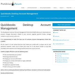 Quickbooks Desktop Account Management - ProAdvisorForum