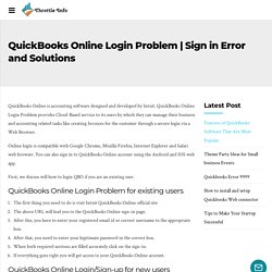 QuickBooks Online Login Problem