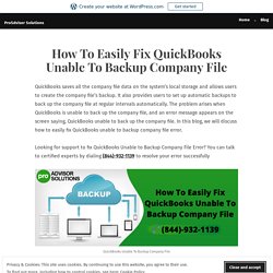 Hassle-free remove QuickBooks unable to backup company file
